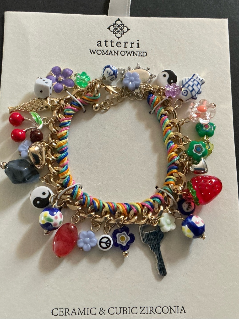 ATTERRI Ceramic & Cubic Zirconia Bracelet
